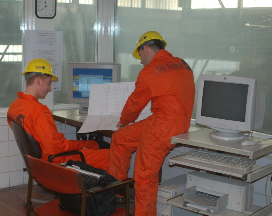 S&S-engineers tijdens een vroeg industrieel SenSe-project